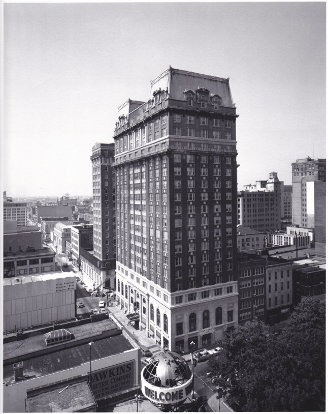 The Exchange Building today — the 1910 Memphis Merchants' & Cotton Exchange landmark in downtown Memphis.